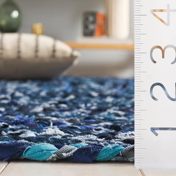 dimension image slide 7 of 10, SAFAVIEH Georgine Handmade Braided Bohemian Cotton Rug