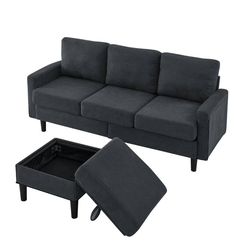 Modern Sectional Sofa 3 Seater Couch, L Shaped Upholstered Couch w