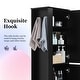 preview thumbnail 22 of 31, Modern Tall Bathroom Cabinet, Freestanding Storage Cabinet with Hooks and Adjustable Shelves, for Bathroom, White