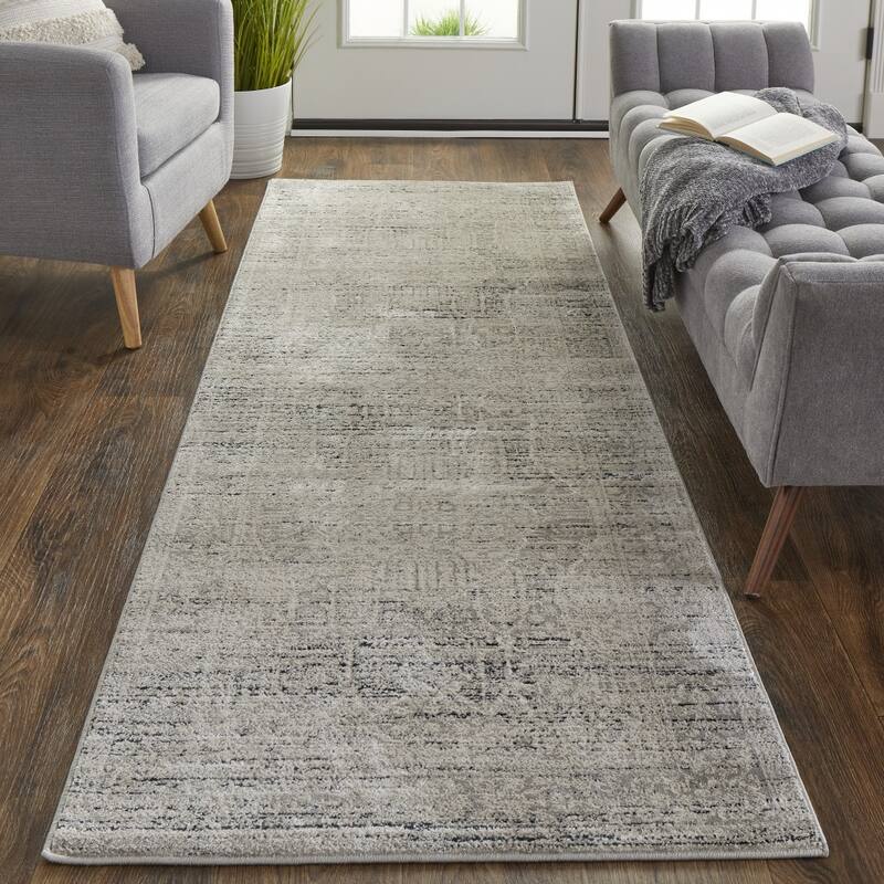 Woqis Power Loomed Distressed Floral Traditional Non Skid Durable Area Rug By HomeRoots - 8' Runner