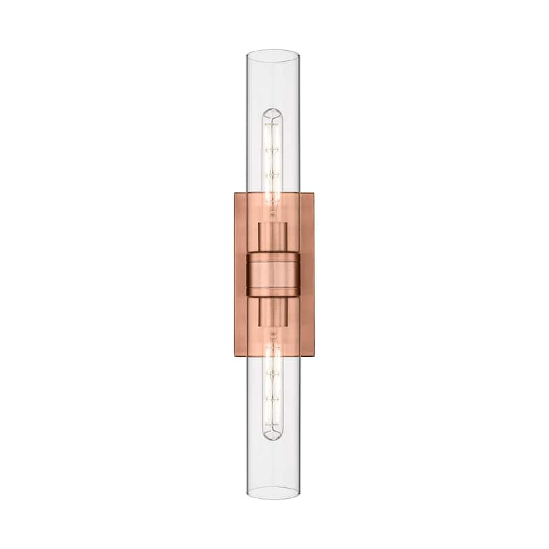 Innovations Lighting 617-2W-3-24 Ballston Urban Vanity Ballston Urban - Antique Copper / Clear