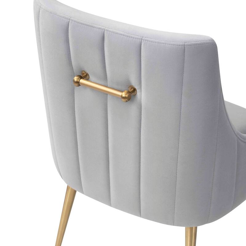 Irina Dining Chair Velvet Side Chair with Stainless Steel Leg