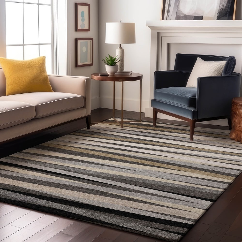 Premium Washable Super Soft Modern Stripes Mayfield Rug