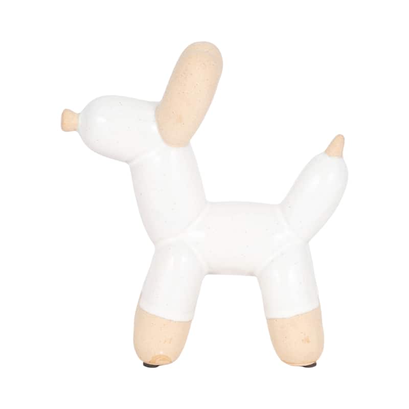 Sagebrook Home Ceramic Balloon Dog Figurine - Modern Decorative Accent Sculpture