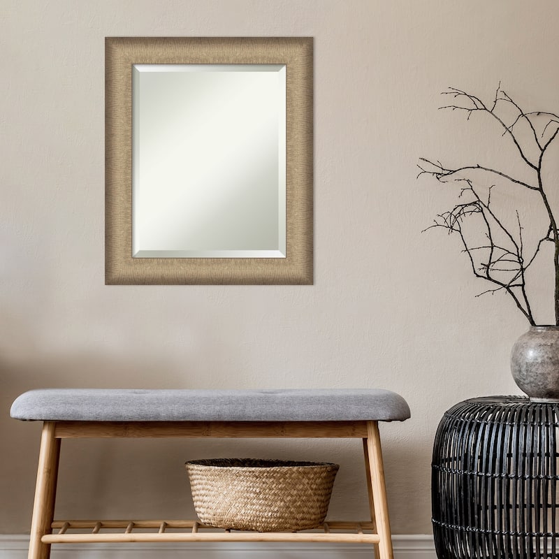 Beveled Bathroom Wall Mirror - Elegant Frame