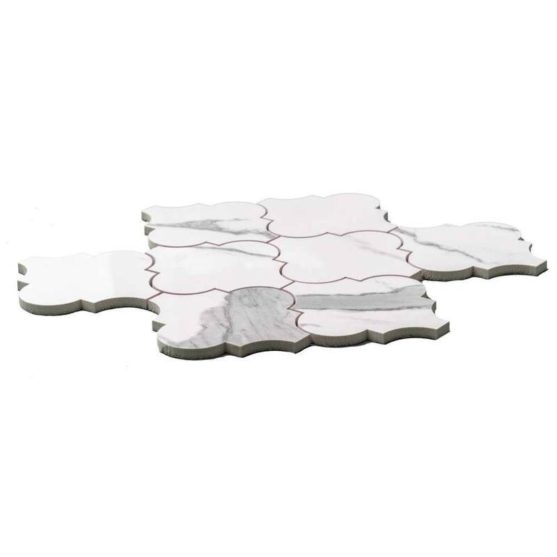 The Tile Life Stately Arabesque 11x12 Calacatta Porcelain Floor & Wall Tile