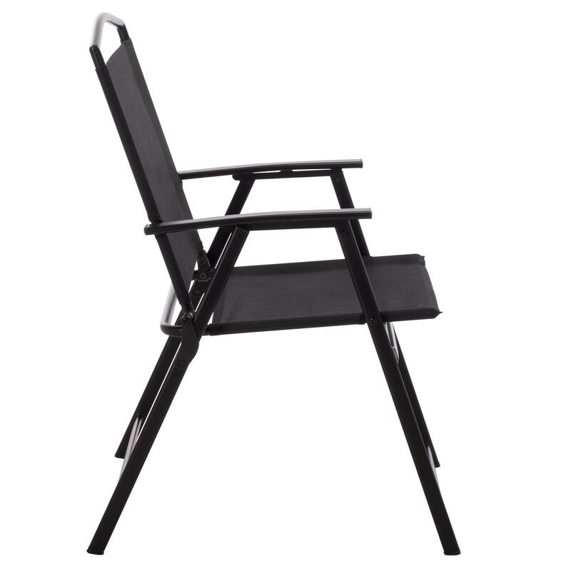 SAFAVIEH Outdoor Living Alvin Folding Chair (Set of 2) - 22"W x 25"D x 36"H