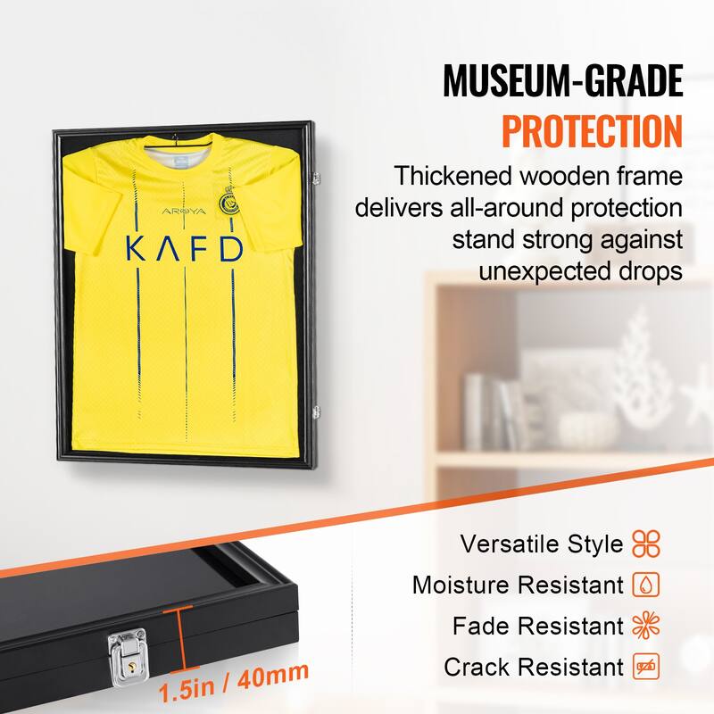 Sports Card Display Case Lockable Wall Cabinet for Football Basketball Hockey Trading Card