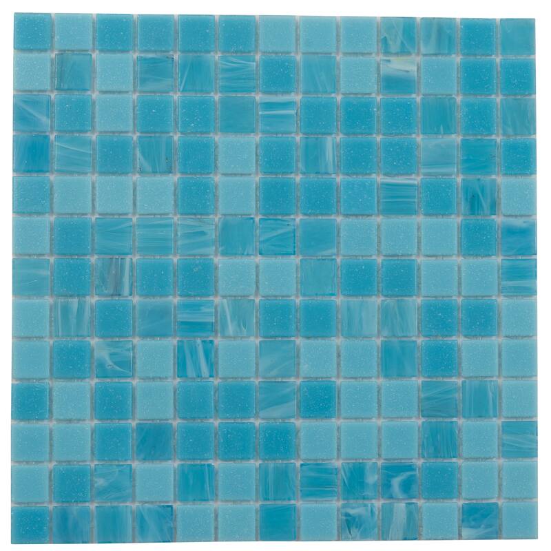 Apollo tile 12" x 12" Mingles Glossy Arctic Blue Glass Tile (20 sq ft/case) - 20 Pack
