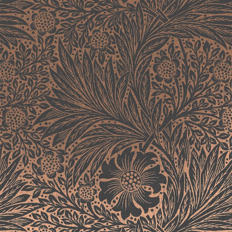 William Morris Marigold Fibrous Charcoal Wallpaper