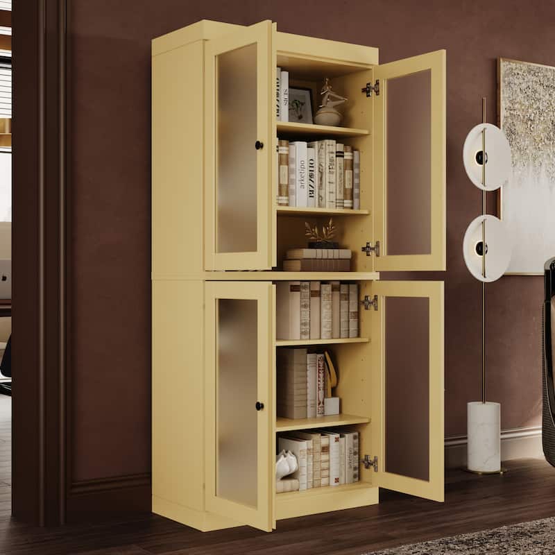 100% Solid Wood 6-Shelf Bookcase with Optional Doors by Palace Imports
