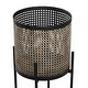 preview thumbnail 4 of 4, Gold and Black Metal Iron Industrial Contemporary Planter Stands (Set of 2) - 11 x 11 x 32Round