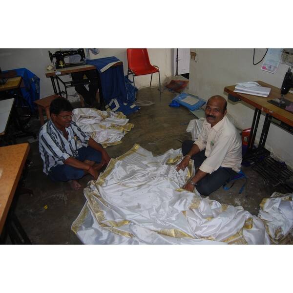 Turquoise Ring Top Matka Raw Silk Curtain Drape Panel Piece Overstock 18541134 India da tham gia 04 th05, 2018. indian selections