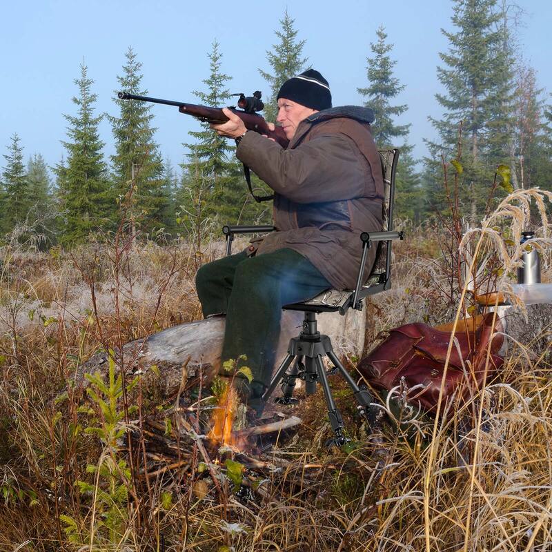 Goplus Swivel Hunting Chair with 4 360° Adjustable Legs Folding Silent - See Details