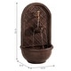 preview thumbnail 4 of 7, Sunnydaze Messina Hanging Outdoor Wall Water Fountain with Iron Finish - 26-Inch - Bronze