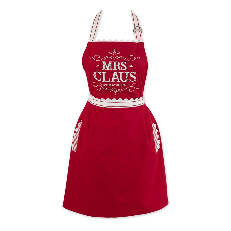 Santa Apron - Skirted Apron - Mrs. Claus