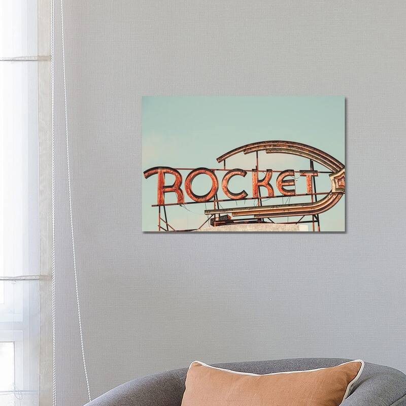 iCanvas "Rocket Oil Vintage Sign Photography" by Ann Hudec Canvas Print - 18x26x1.5
