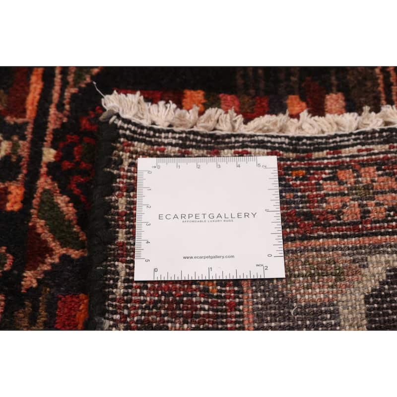 ECARPETGALLERY Hand-knotted Andelz Black, Red Wool Rug - 4'3 x 7'0
