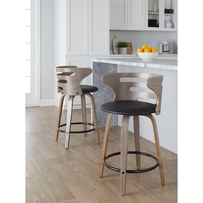 Carson Carrington Cranagh 24" Upholstered Counter Stools (Set of 2)