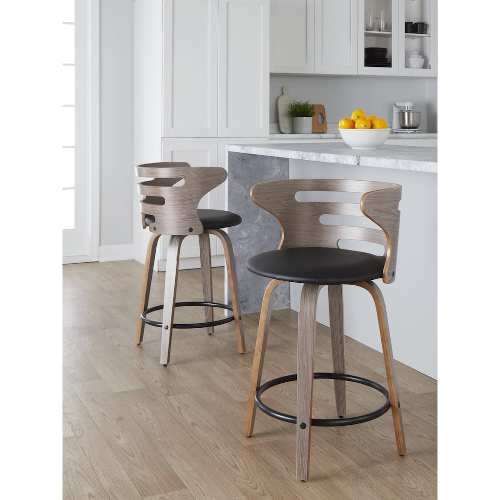 Carson Carrington Cranagh 24" Upholstered Counter Stools (Set of 2)