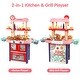 preview thumbnail 7 of 5, Play Kitchen Playset, 2 in 1 Gill and Kitchen Toys for Toddlers Kids