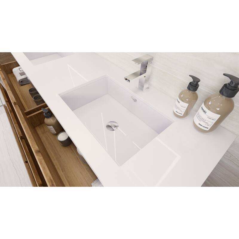 Aron 72'' Freestanding Vanity with Double Reinforced Acrylic Sink