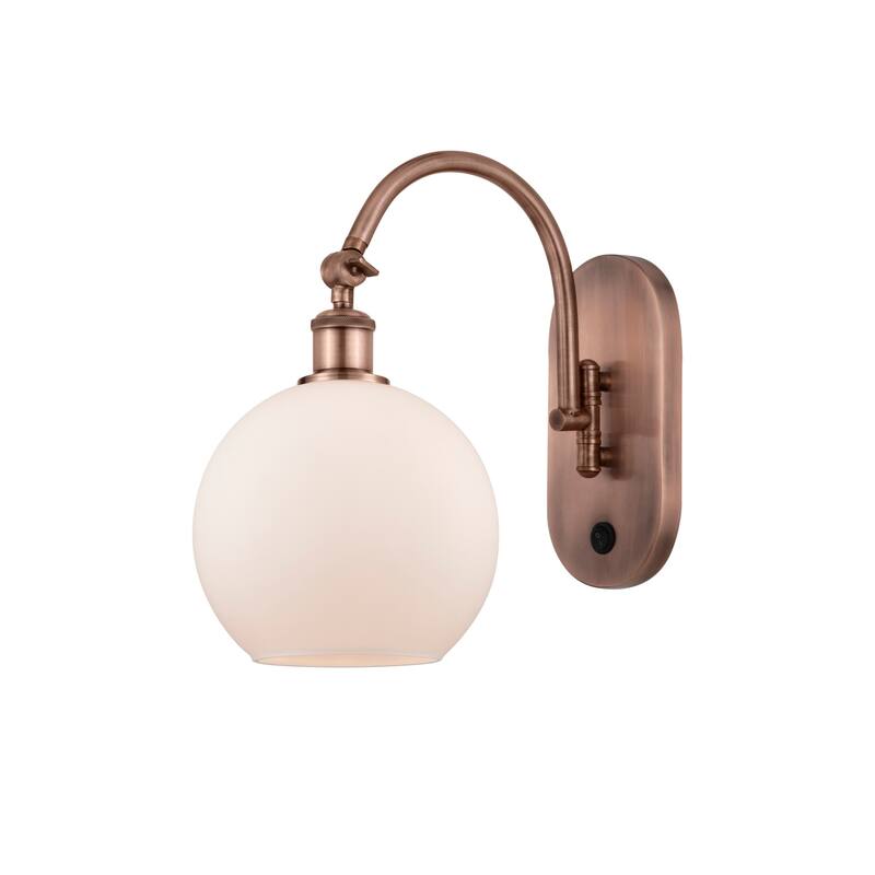 Innovations Lighting 518-1W-14-8 Athens Sconce Athens 14" Tall Wall