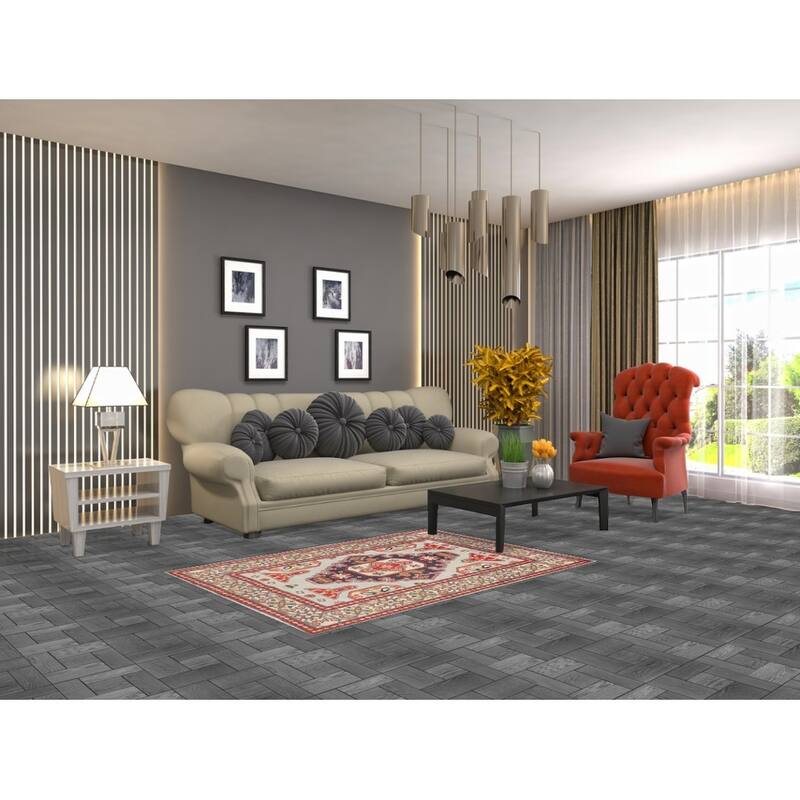 Kazak Oriental Foyer Rug Handmade Wool Carpet - 3'5" x 4'10"