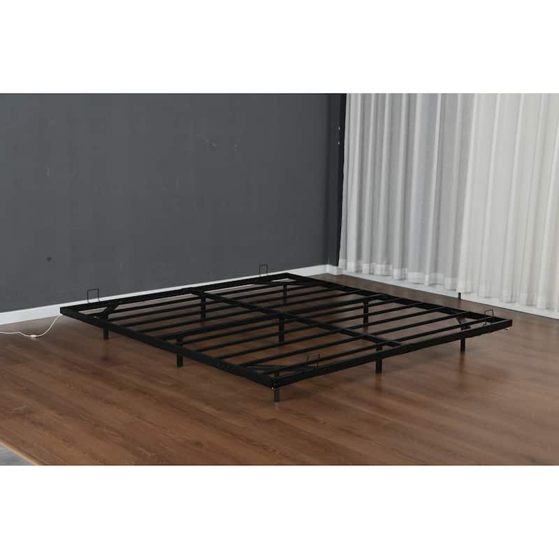 Queen Size Floating Bed Frame with LED Lights, Metal Platform Bed - Noise Free, No Box Spring Needed