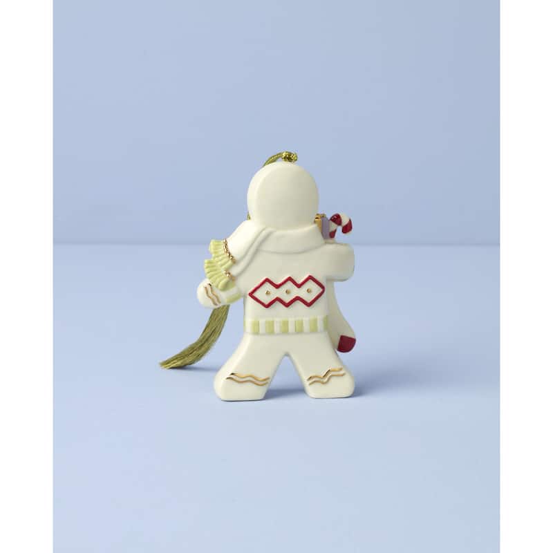 Lenox 2025 Gingerbread with Stocking Ornament, Christmas - 3.75"H x 2.5"L x 1"W