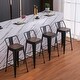 preview thumbnail 8 of 11, 24 inch bar stools with backs set of 4 Counter Bar Stools with Wood - 24 inch