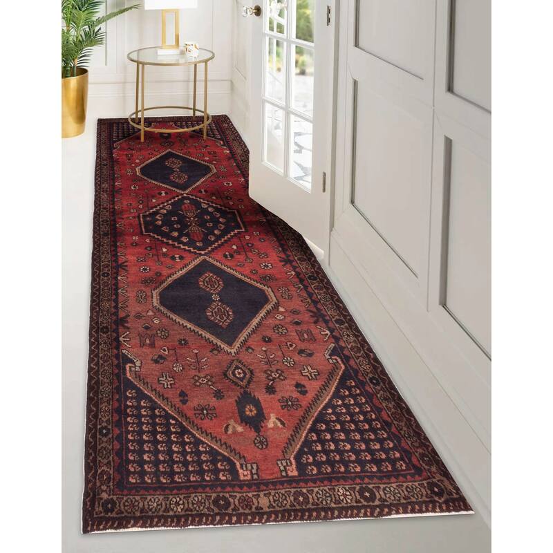 ECARPETGALLERY Hand-knotted Anadol Red Wool Rug - 3'2 x 9'4
