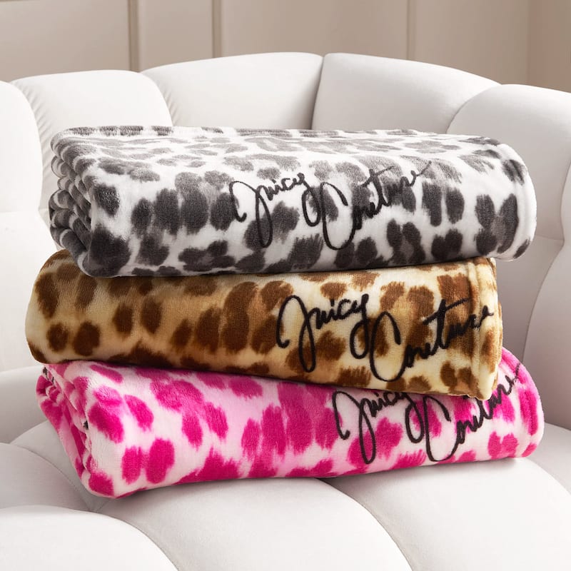Juicy Couture Regent Leopard 50" x 70" Plush Throw