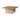 Grier Light Brown Solid Wood With Cane Accented Base Square Coffee Table