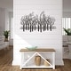 preview thumbnail 2 of 11, Black Metal Field of Trees Wall Decor