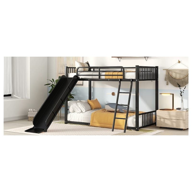 Metal Bunk Bed with Slide