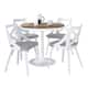 Option Lt Grey Fabric/White Textured Wood/Brown Wood