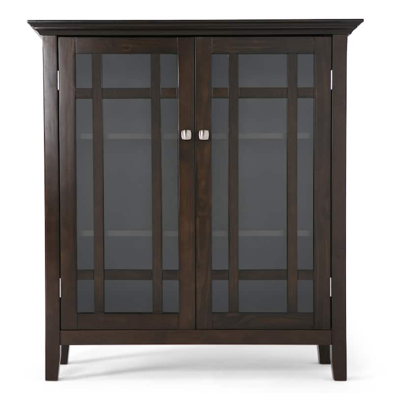 WYNDENHALL Freemont SOLID WOOD 39 inch Wide Transitional Medium Storage Cabinet - 42.2"h x 39"w x 17"d