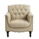 preview thumbnail 27 of 69, Tufted Vegan Leather Accent Chair Upholstered Armchair