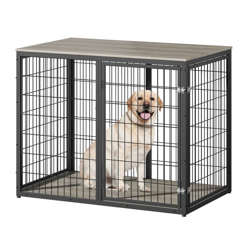 47'' Dog Crate Dog Cage Furniture with 3 Doors for Large and Medium Dogs