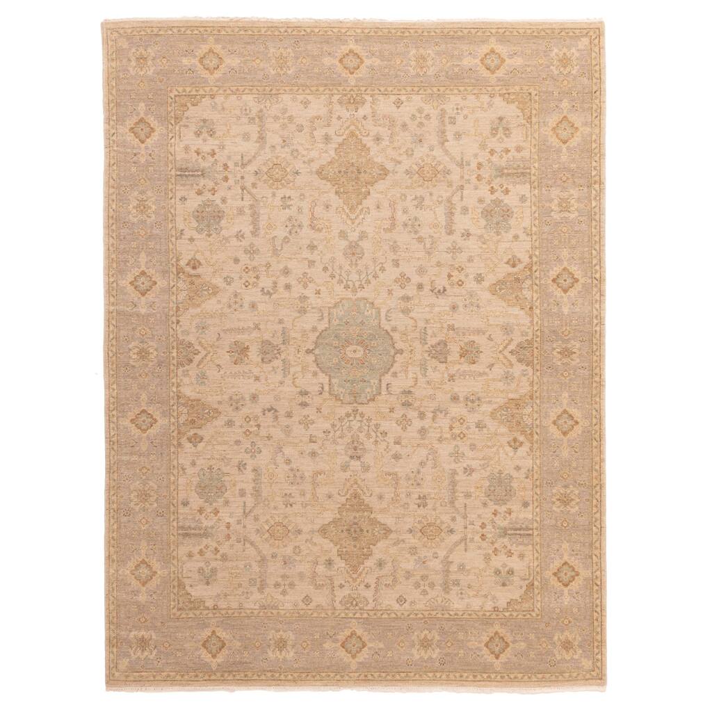 ECARPETGALLERY Hand-knotted Jamshidpour Beige Wool Rug - 7'10 x 10'3