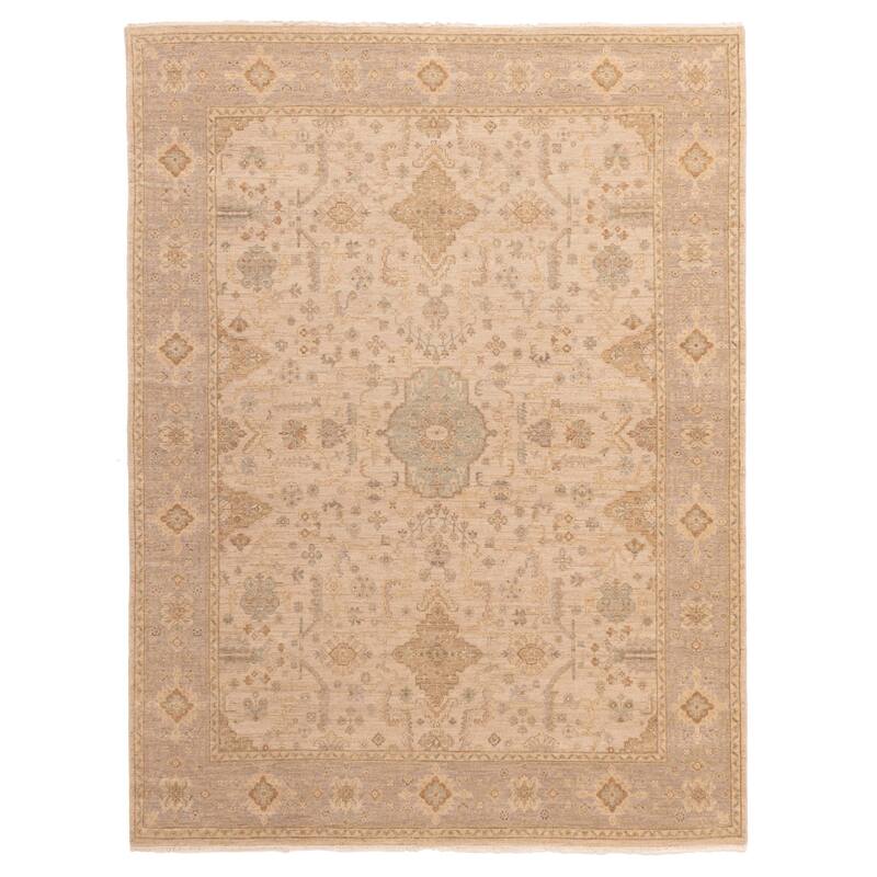 ECARPETGALLERY Hand-knotted Jamshidpour Beige Wool Rug - 7'10 x 10'3