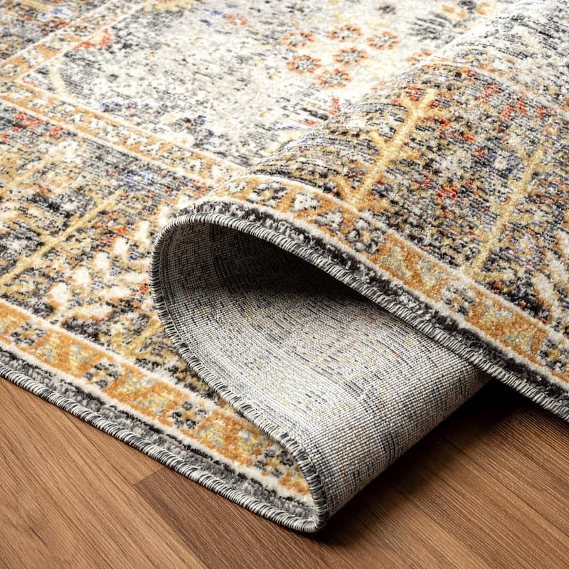 Luxe Weavers Bohemian Distressed Oriental Floral Area Rug