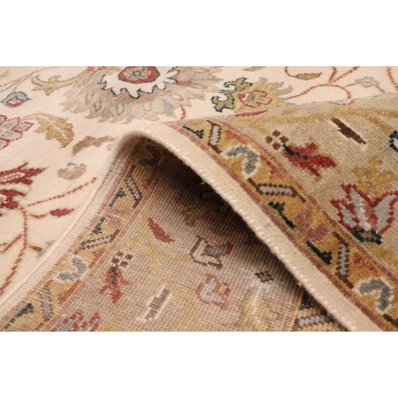 ECARPETGALLERY Hand-knotted Jules Serapi Ivory Wool Rug - 6'0 x 8'11