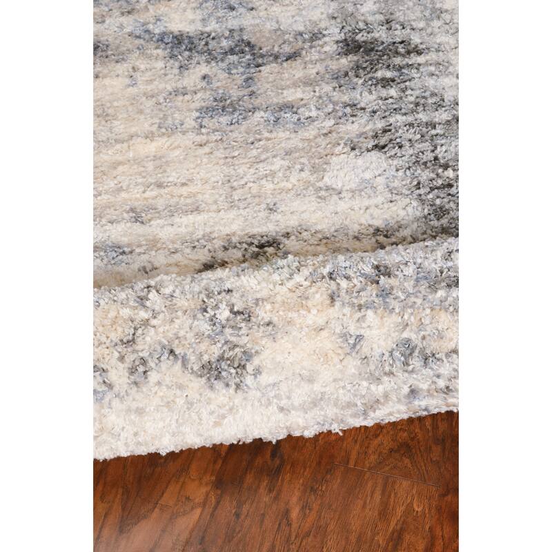 Porch & Den Cory Ivory/ Blue Industrial Rug