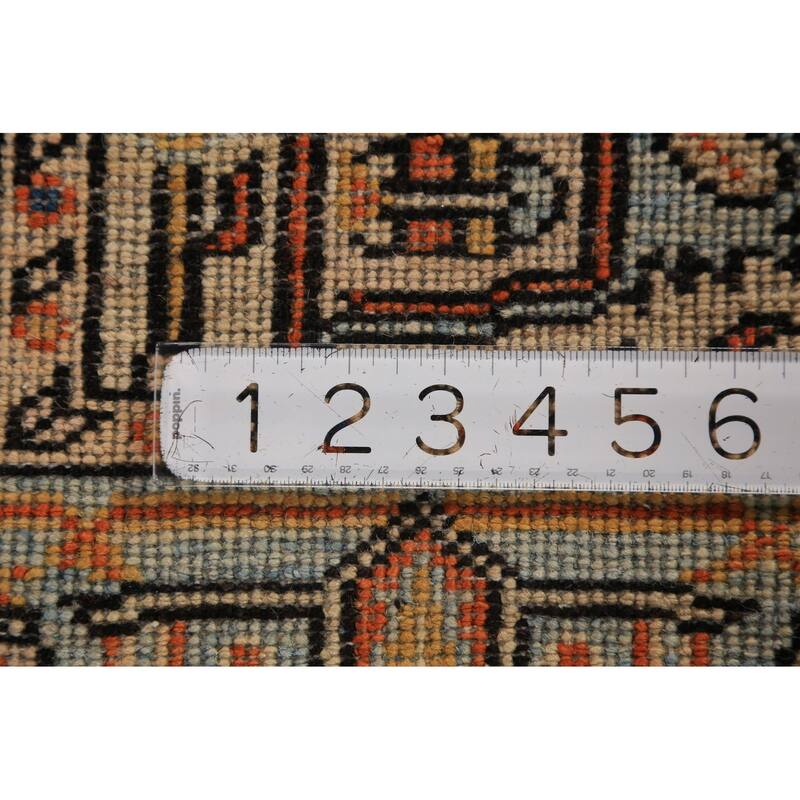 Vegetable Dye Medallion Heriz Serapi Oriental Rug Handmade Wool Carpet - 3'1"x 4'6"