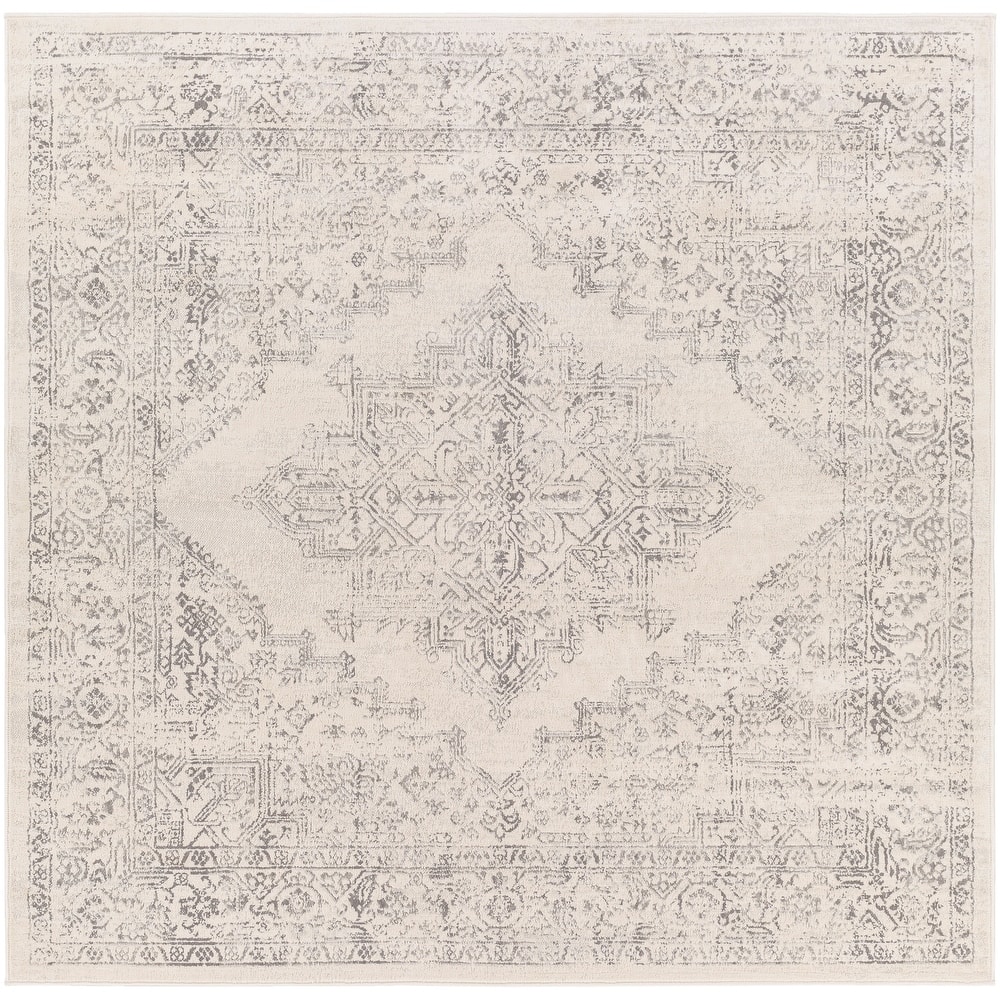Livabliss Uranus Distressed Medallion Area Rug