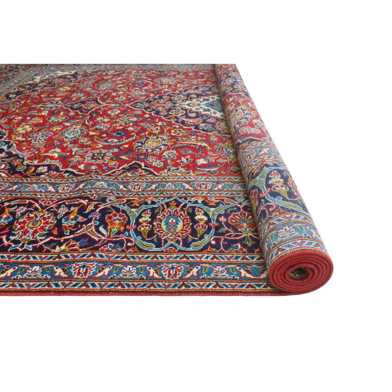 Vintage Distressed Nourbese Red/Navy Rug - 6'10" x 10'2"