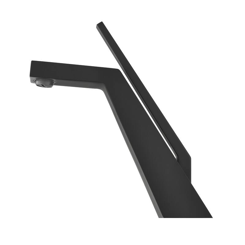 8"H Solid Brass Creative Single-Handle Bathroom Faucet - Matte Black