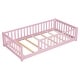 preview thumbnail 34 of 32, Twin Floor Platform Bed with Fence without Door